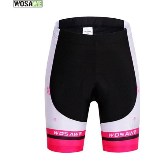 WOSAWE Womens Cycling Shorts Riding Bicycle MTB Ciclismo Bike 4D Padded Cool Gel Shorts Fitness Clothing Bike Equipment Bicycle