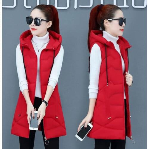 2020 New Autumn And Winter Vest Women Jacket Long Slim Womens Coat Thick Warm Vests Female Jacket Casual Wild Womens Clothing