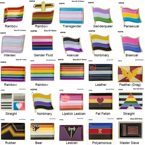 Pride Badge Bisexual Pansexual Brooch Lesbian Pride Pin Flag LGBTQ Gay Flag Lapel Pin