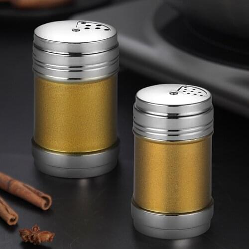 1pc Stainless Steel Jars For Spices Waterproof And Moistureproof Kitchen Salt Shaker And Pepper Shaker kitchen Accessories