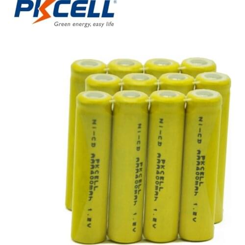 12PC AAA battery 1.2v nimh aaa rechargeable batteries 400mah industry flat top for light PKCELL