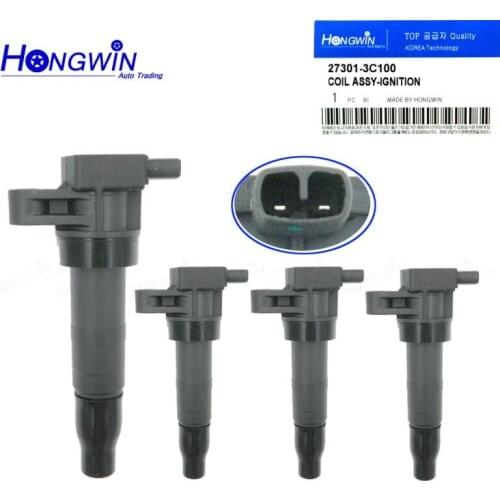 4 Pcs 27301-3C100 Ignition Coil For Hyundai Azera Veracruz Kia Sedone Borrage Mohave 27301 3C100 273013C100