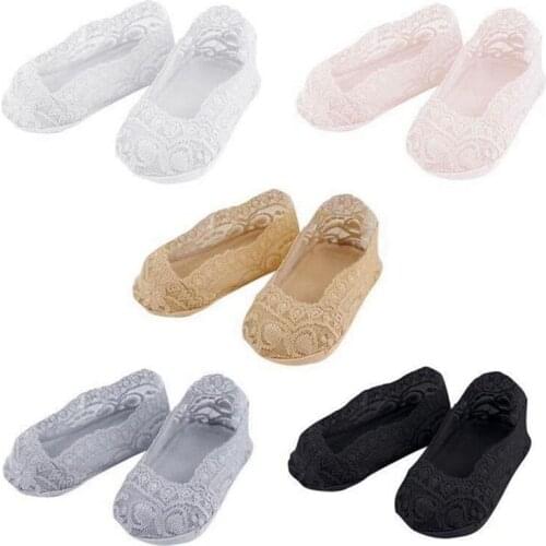 5Pairs Baby Low Cut Invisible Socks Hosiery Boat Sock Flower Lace Fashion Cute Summer Soft