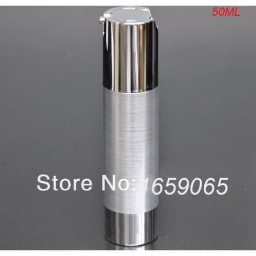 50ml UV silver airless vacuum pump lotion bottle Vacuum bottle Cosmetic Container Refillable Bottles