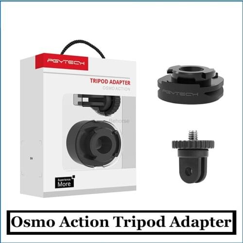 PGYTECH Osmo Action Tripod Adapter with 1/4 Screw for DJI Osmo Action for GoPro Sport Camera Accessories in stock original