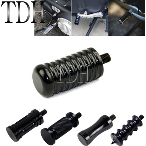 Aluminum Black Rough Craft Shifter Peg Ribbed Toe Shift Peg for Harley Sportster XL883 Dyna Cafe Racer Chopper