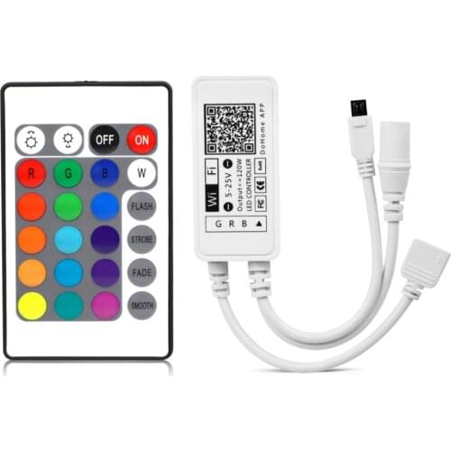 Apple Homekit App DC12V WiFi LED RGB Controller With IR Remote or Siri Voice Control 4 Pin LED strip Work With IOS Home