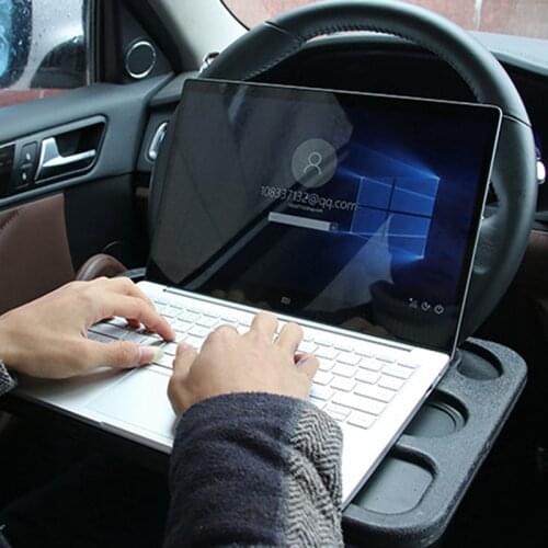Laptop Steering Wheel Desk Auto Car Computer Mount Holder Eating Tray Stand NEW