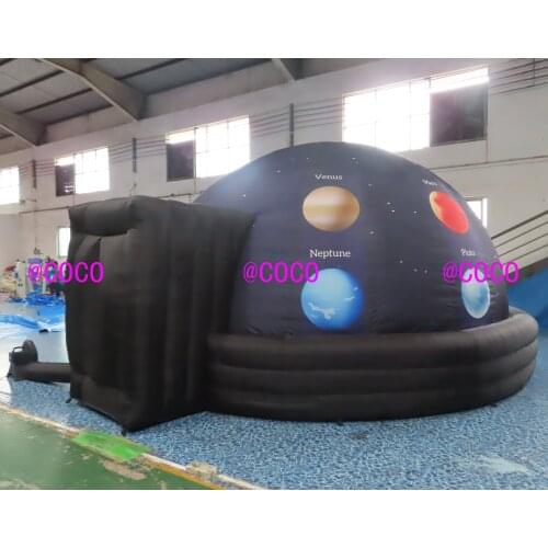 Free air ship to door! 5m diameter Tent Type Portable Inflatable Planetarium projection Dome Tent with printing