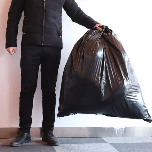 50pcs Large Thick Garbage Bag Large Rubbish Bag Plastic Thickened Simple Garbage Bags For Hotel Village (Black, 50x60 2.5 Silk)