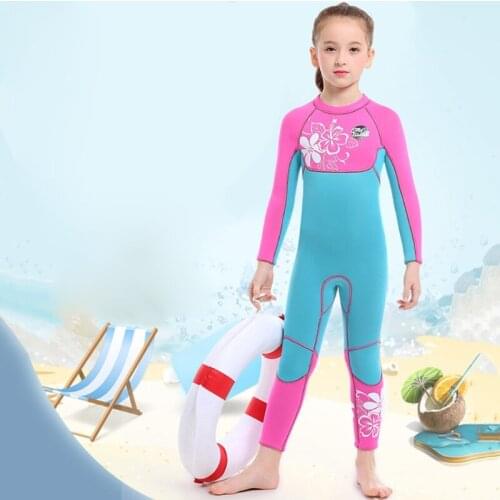 Full Body Kids Wetsuit 3mm Neoprene Children Warm Swimsuit Long Sleeve Wet Suit Surfing Swimming Snorkeling Diving Suit