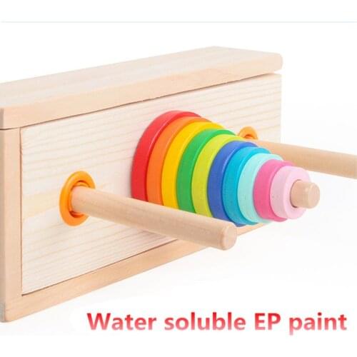 Hanoi Tower Kids Educational Toys Wooden Early Learning Classic Puzzle Toy