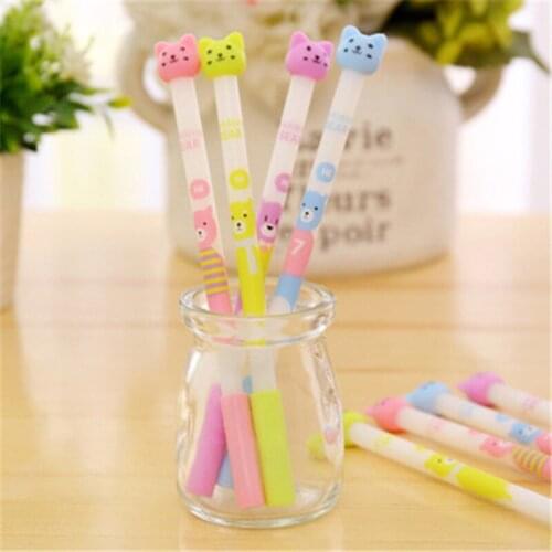 DL South Korea stationery creative cute adorable bear pen stationery pen 0.38mm easy to eliminate the friction Teaching equipmen
