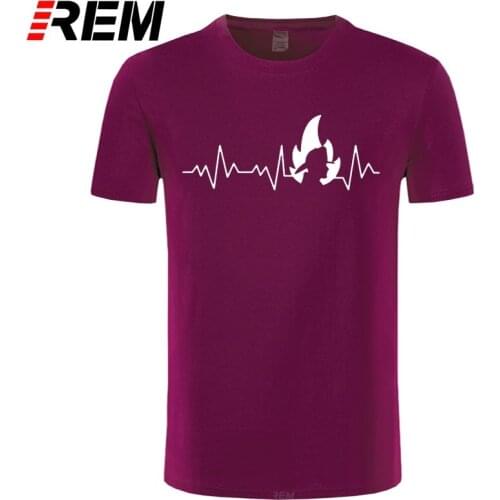Summer Style Fireman Heartbeat Fireman Firewoman Novelty Funny Print T-shirt Men Casual Short Sleeve T Shirt Tops Tees