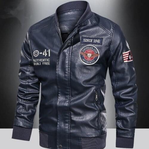 Autumn And Winter 1941 Mens Air Force Pilot Motorcycle Leather Jacket Fashion Leather Outdoor Riding Clothes Pu Leather Jacket