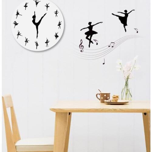 Wall Clock Ballerina Dancer Ballet Decorative Clock Wall Watch