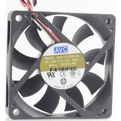 New 7CM 70mm CPU cooling fan winds of 7015 0.7A DC12V DE07015R12U 70*70*15mm