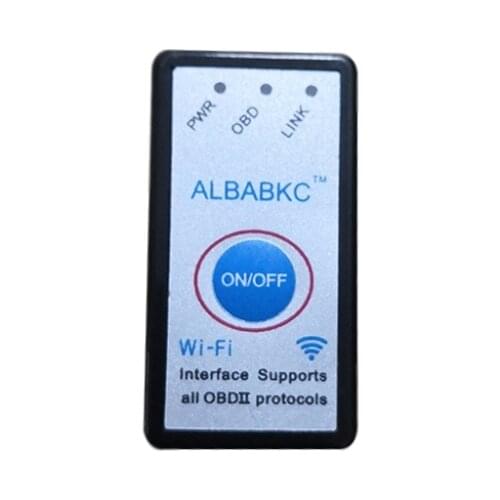 Wholesale ALBABKC Brand 2019 ELM327 OBD OBD2 WIFI Auto Diagnostic Scanner Interface Check Data Monitoring Tool