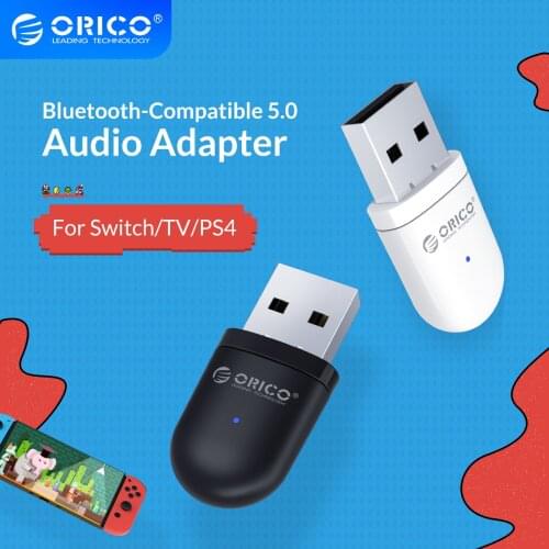 ORICO USB Bluetooth-Compatible 5.0 Transmitter Audio Adapter for Nintendo Switch PS4 Laptop TV Mode Support Dual Connections