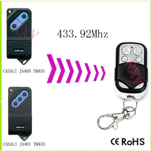CASALI JA400 TM433 JA401 TM433 remote control 433.92mhz gate garage door CASALI remote control 433mhz