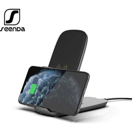 SeenDa Folding Bracket Fast Charging Wireless Charger Silicone Handle Wireless Charger 15W Charger Desket Phone Stand