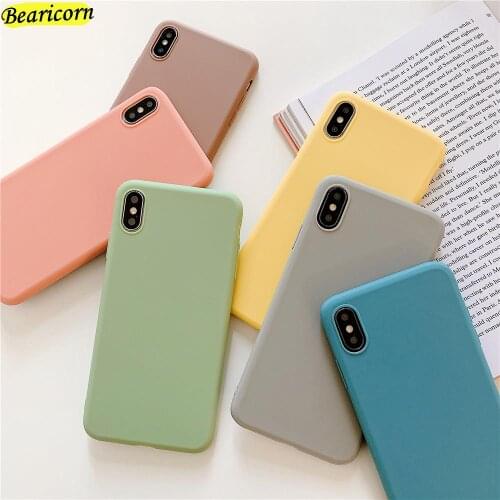 Candy color silicone phone Case For Samsung Galaxy S21 Note 8 9 10 Plus 20 Ultra S10 Lite A10 A20E A30 A50S matte soft tpu cover