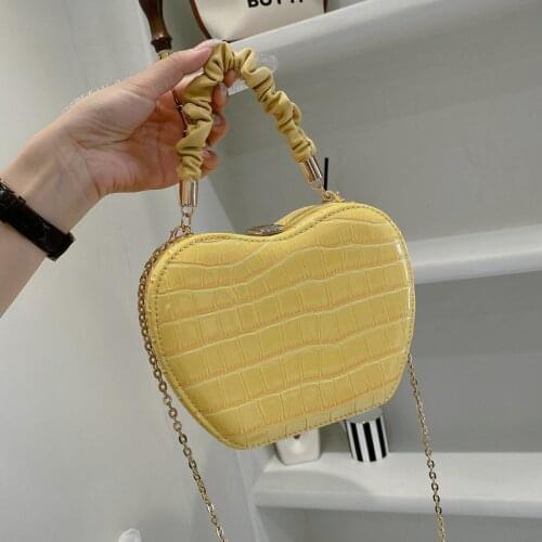 Cute Apple Shape Purses and Handbags for Women Candy Color Fashion Chain Shoulder Bag Party Clutch Bag Top Handle Designer Bag
