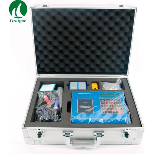 TUF-2000P Liquid Flow Meter built-in printer Ultrasonic Flowmeter with TM-1 Transducer DN50-700mm