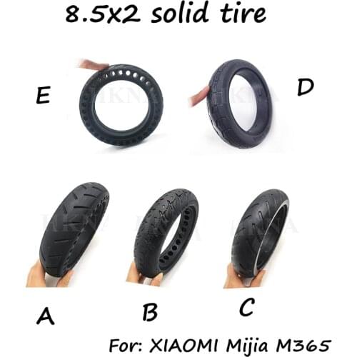 Solid Tires for Xiaomi Mijia M365 Electric Scooter 8.5 Inch 8.5x2 Non-inflation Explosion-proof Tyre Five Styles Available