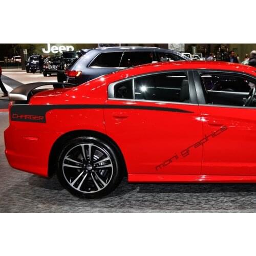 For Dodge Charger Hockey Stripes Car Decals Graphics Vinyl 2006-2014 Sticker Auto