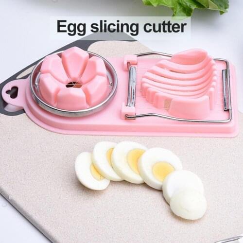 Egg Cutter Multifunctional Heat Resistance Stainless Steel Strawberry Fruit Garnish Egg Slicer for Slicing Kitchen Cooking