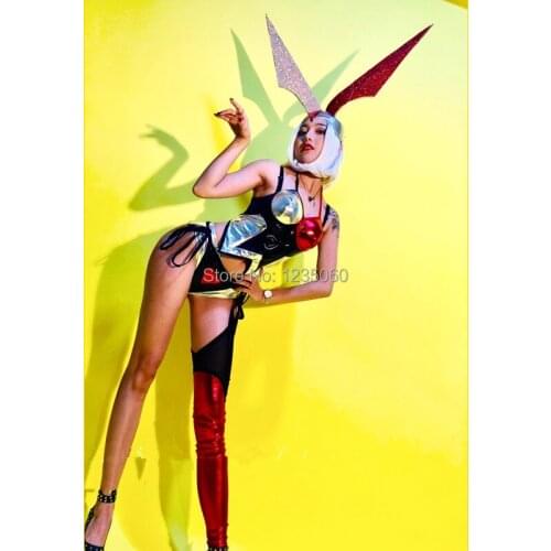 Female Sexy Rabbit Dance Suit Halloween With Headwear Party Adult Womens Cosplay Carnival Party Masquerade Ladys Costumes