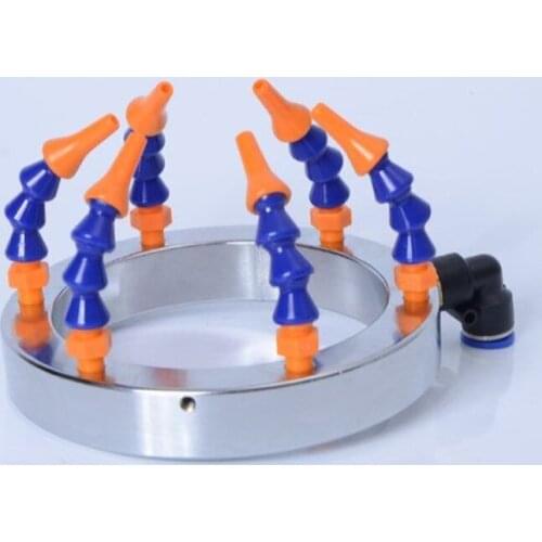 100MM CNC Engraving Machine Sprayer Cooler Water Spray Ring with 6 Spray Nozzles Universal Water Cooling Tool
