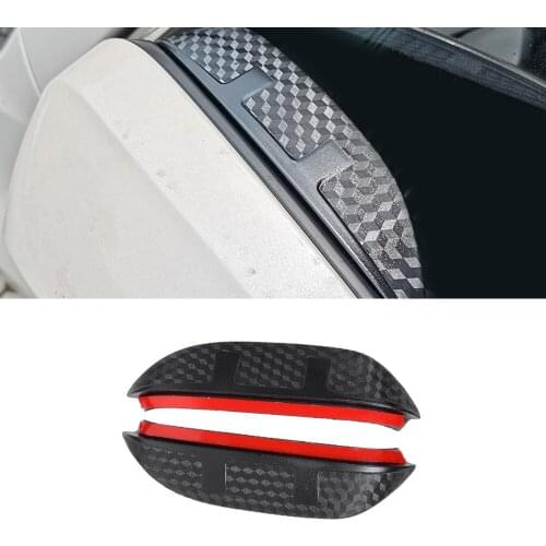 For Audi A5 2011-2021 8T 8W6 2pcs Car Side Rear View Mirror Rain Visor Carbon Fiber Texture Eyebrow Sun Shade Snow Guard Cover