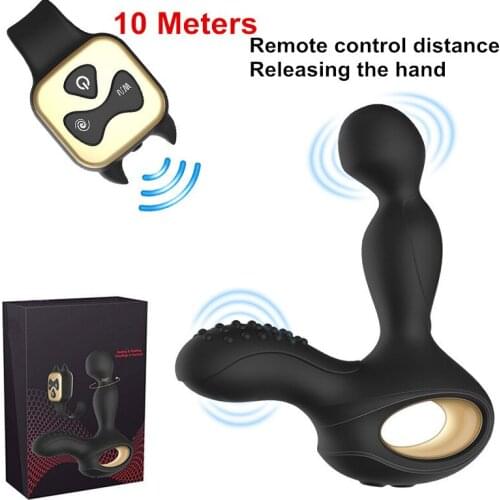 360 Rotation Smart Heating Prostate Massager Wireless Remote 10 Vibrating Anal Plugs G-Spot Stimulation Vibrator Anal Sex Toys