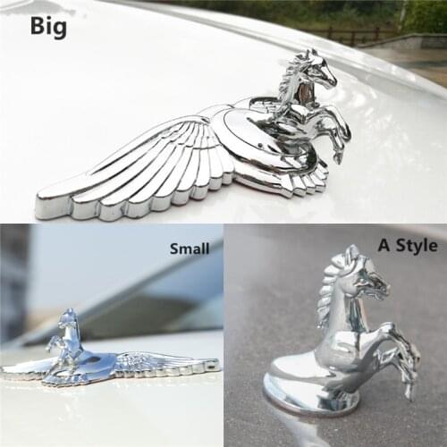 3D Car Head Front Cover Badge Metal Vehicle Hood Emblem Sticker Horse head logo For Toyato Honda BMW Mercedes Benz