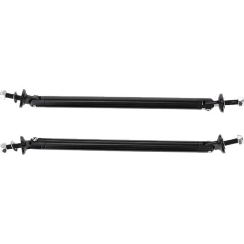 4 Pieces 200mm Front Bumper Lip Splitter Diffuser Strut Rod Tie Bars Black