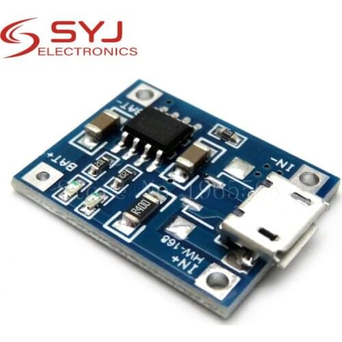 5pcs/lot Micro USB 5V 1A 18650 TP4056 Lithium Battery Charger Module Charging Board With Protection Dual Functions 1A Li-ion