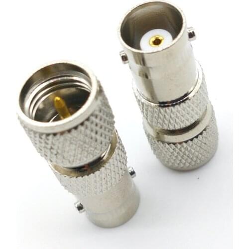 50PCS/100pcs BRASS BNC Female Jack to Mini UHF Male RF Coaxial Cable Adapter
