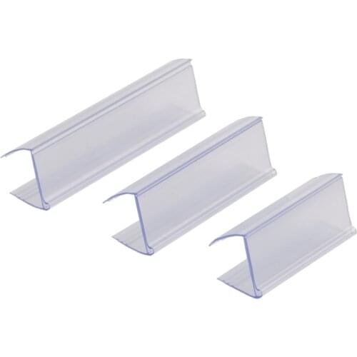 6cm x 2.25cm Glass Wood Shelf Edge Grip Strip Shelf Talker PVC Pop Display Plastic Shelf Label Holder