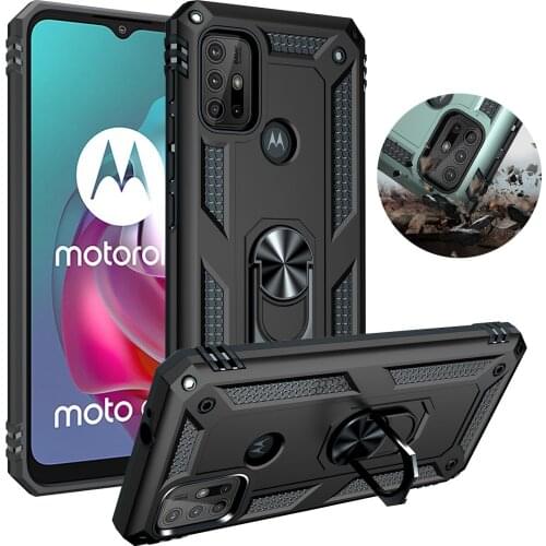 Case For Motorola Moto G30 G20 G10 G9 Power Play Protective Finger Ring Car Holder for Moto G100 Edge S One Ace G 5G Stand Cover