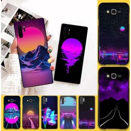Vaporwave Moon sunrise highway Phone Case For Samsung Galaxy Note20 ultra 7 8 9 10 Plus lite J7 J8 Plus 2018 Prime