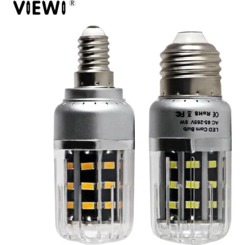 Bombillas led e 14 E12 E 27 5W corn bulb 110v 220v Aluminum spotlight energy saving lamp 5730 32 leds 86-265V home candle light