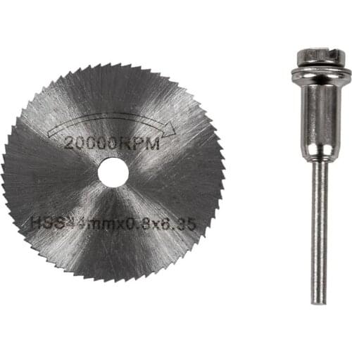 7x HSS Circular Wood Cutting Saw Blade Discs Mandrel Mini Drill For Rotary Tool
