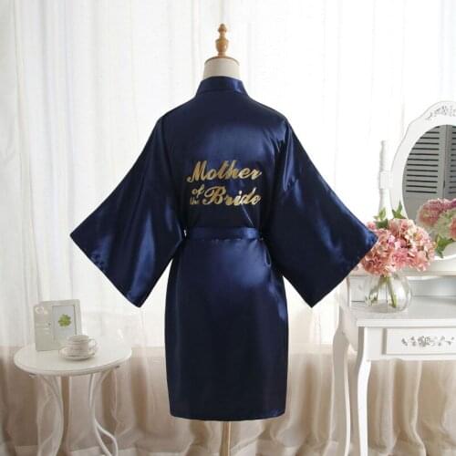 Wedding Robe Bronzing Mother of The Bride Robes Underwear Women Nightgowns Lingerie Robe Sleepwear Bridesmaid Gift Lounge Dress