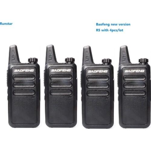 4pcs new verion BF-R5 baofeng R5 two way radio portable radio walkie talkie walkie CB Radio station Communicator ham radio