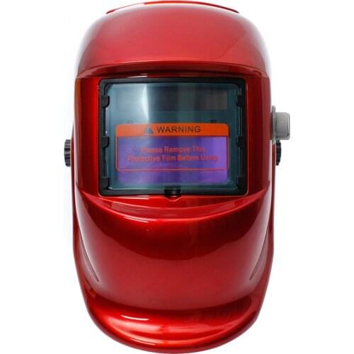 Red Cover Auto Darkening Solar Welders Welding Helmet Mask with Grinding DIN 16 Battery Powered for ARC MIG TIG Stick Welding
