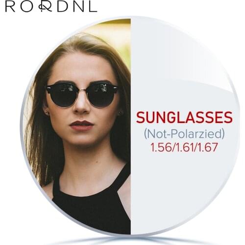 Not-Polarized Prescription Sunglasses Lens Custom 1.56 1.61 1.67 Optical Myopia Hyperopia Sun Glasses Lenses CR-39 Resin UV400