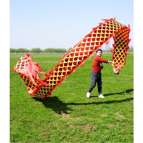 Multifunction 6M Adult Dragon Dance Costume sz6 18 Colors Golden Outdoor sports Ribbon Square Performance Funny Toys Exercise