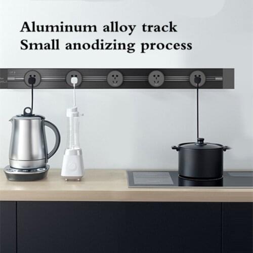 Rail Socket Embedded Household Concealed Row Kitchen Mobile Board Office Study Cabinet